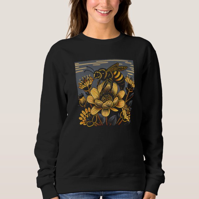 Honeybee and bumble bee for American hive beekeepe Sweatshirt (Front)