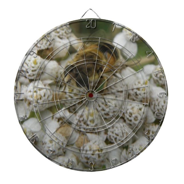 Honeybee and Flowers Dart Board (Front)