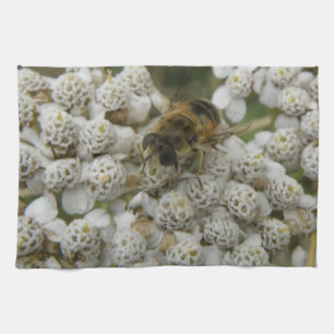 Honeybee and Flowers Kitchen Towel