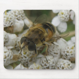 Honeybee and Flowers Mousepad