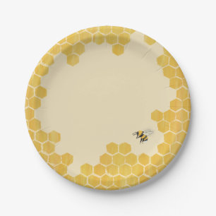 Honeybee Baby Shower Paper Plate