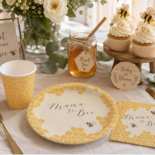 Honeybee Baby Shower Paper Plates