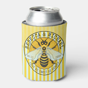 Honeybee Bee Wedding Love Sweet As Honey Custom Can Cooler