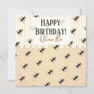 Honeybee Beehive Birthday Card