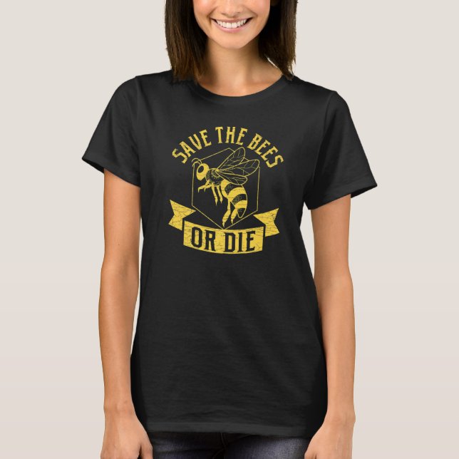 Honeybee Beekeeper Save The Bees T-Shirt (Front)