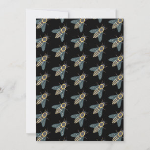 Honeybee (black) - Greeting Card