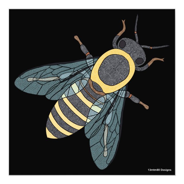 Honeybee (black) - Photo Print (Front)