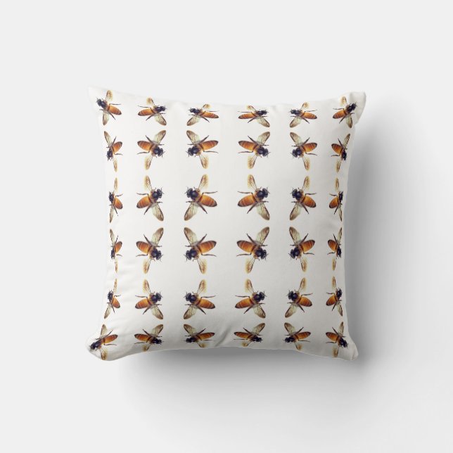 Honeybee bumblebee bee pattern cushion (Front)