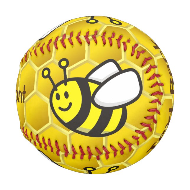 Honeybee Cartoon Baseball (Front Right)