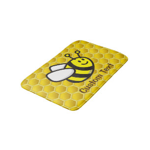Honeybee Cartoon Bath Mat