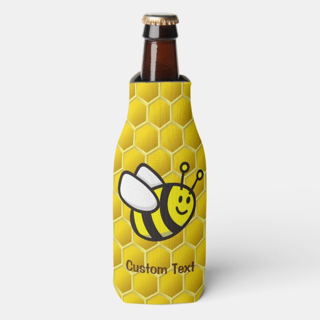 Honeybee Cartoon Bottle Cooler (Bottle Front)