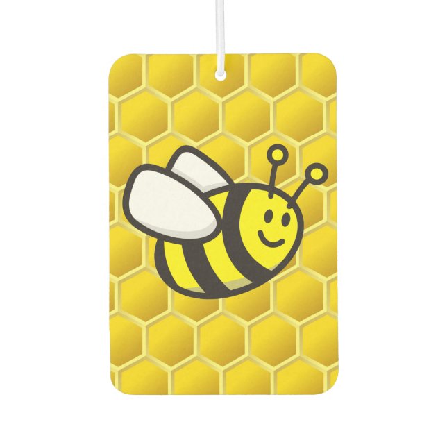 Honeybee Cartoon Car Air Freshener (Front)