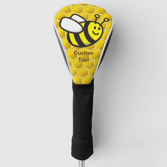 Honeybee Cartoon Golf Head Cover (Front)