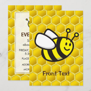 Honeybee Cartoon Invitation