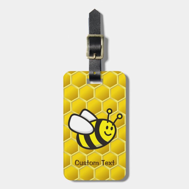 Honeybee Cartoon Luggage Tag (Front Vertical)