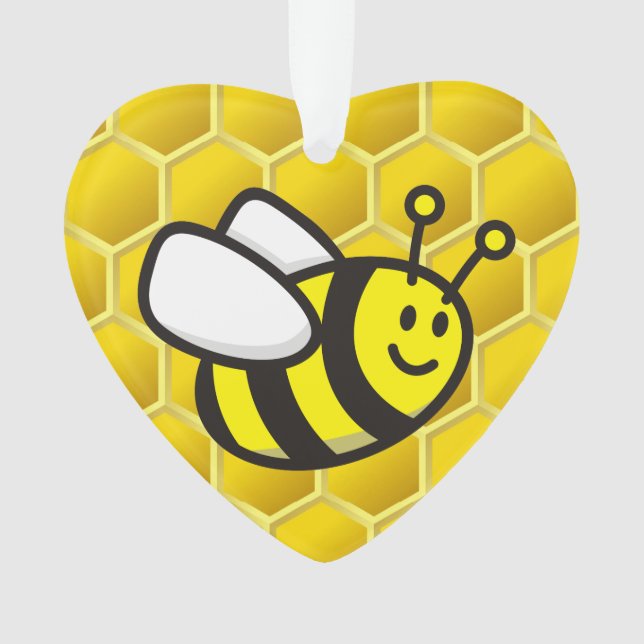 Honeybee Cartoon Ornament (Front)