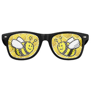 Honeybee Cartoon Retro Sunglasses