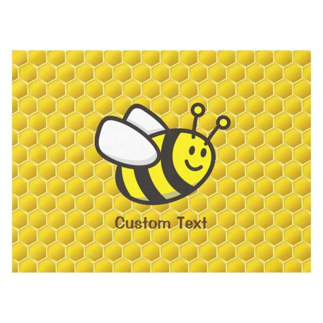 Honeybee Cartoon Tablecloth (Front (Horizontal))