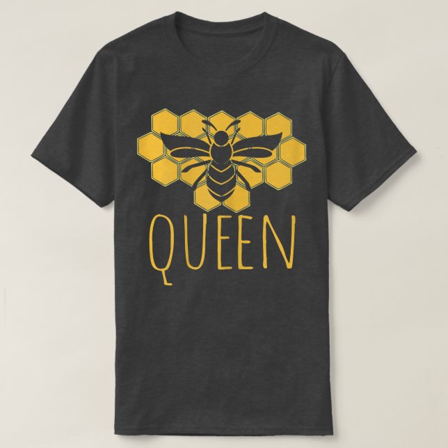 Honeybee Cute Bee Lover Queen  T-Shirt (Design Front)