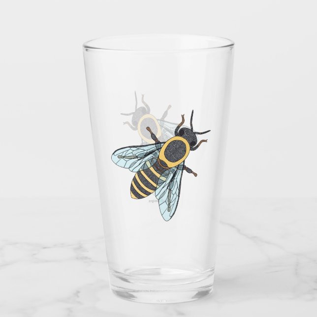 Honeybee - Glass Cup (Front)