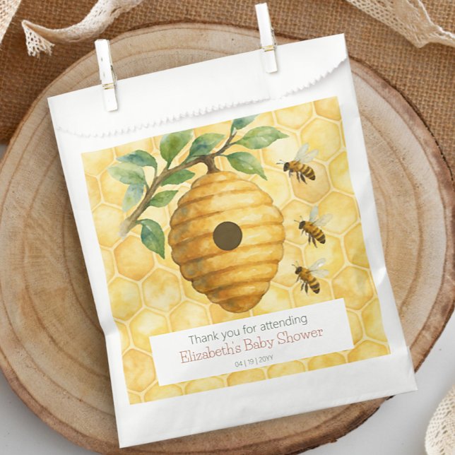 Honeybee Hive Baby Shower Favour Bag (Honeybee Hive Baby Shower Favor Bag)