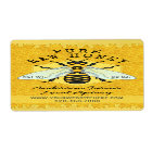 Honeybee Honey Jar Apiary Labels | Honeycomb Bee