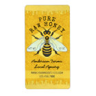 Honeybee Honey Jar Apiary Labels | Honeycomb Bee