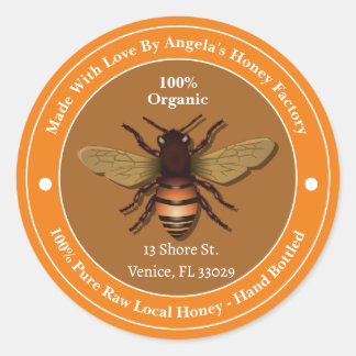 Honeybee Honeycomb Bee Apiary Business Labels