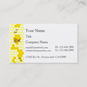 Honeybee Honeycomb Custom Business Cards