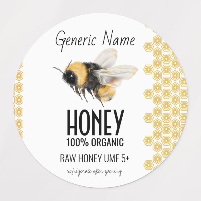 Honeybee Honeycomb Honey (Design 1)
