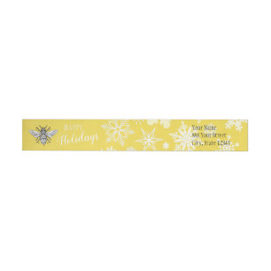 Honeybee Honeycomb Queen Bee   Wraparound Label