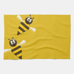 Honeybee in Honeycomb Tea Towel