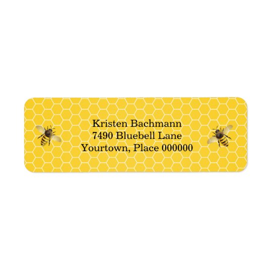 Honeybee Mother to Bee Baby Shower Return Address Label