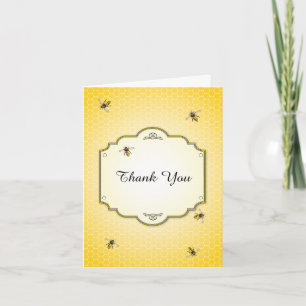 Honeybee Mother to Bee Baby Shower Thank You Card