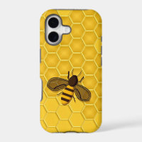 Honeybee on a Gold Honeycomb iPhone 5 Case