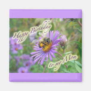 Honeybee on Asters Birthday Coordinating Items Magnet