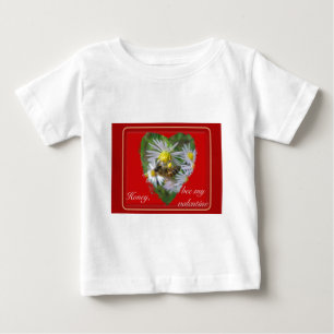 Honeybee on Asters Valentine Baby T-Shirt