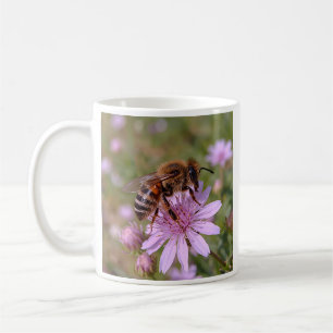 Honeybee on Purple Flower Coffee Mug