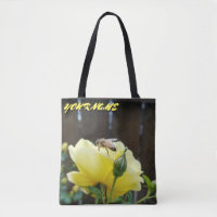 Honeybee on Yellow and Pink Flowers