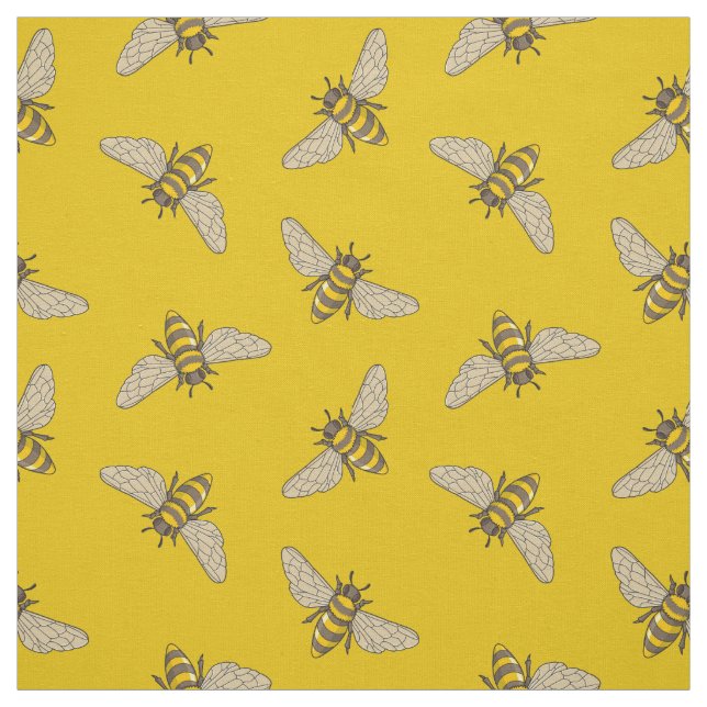 Honeybee Pattern Fabric (Swatch)