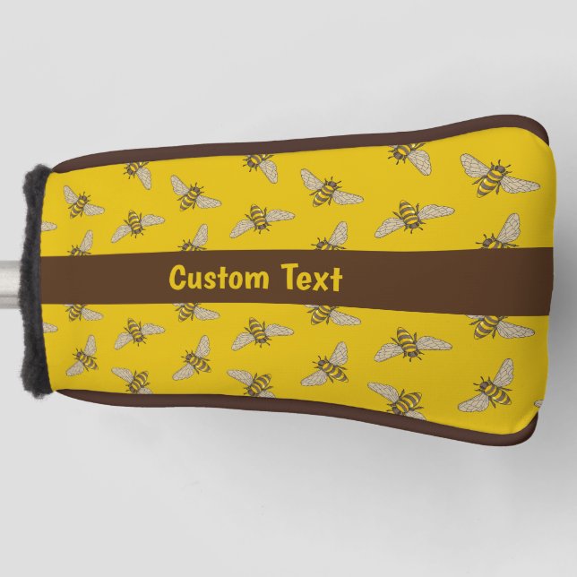 Honeybee Pattern Golf Head Cover (Front)