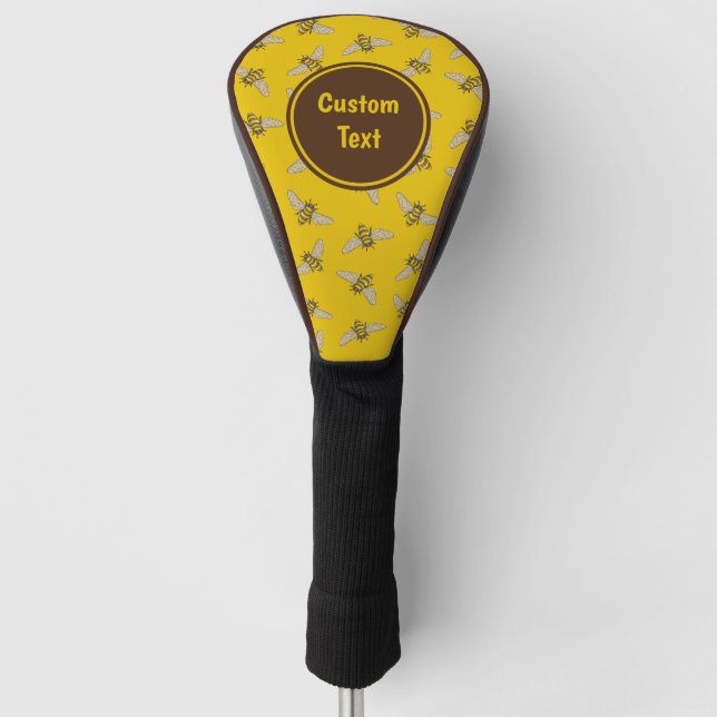 Honeybee Pattern Golf Head Cover (Front)