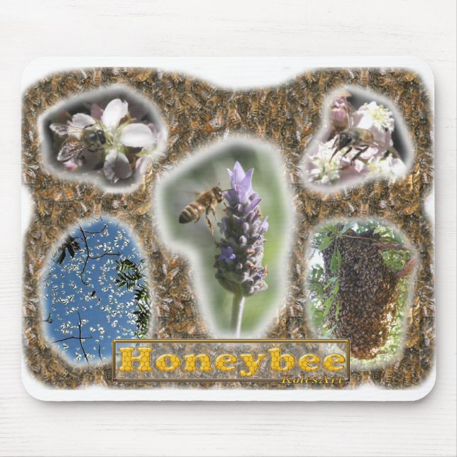 Honeybee Photo Collage Mouse Pad (Front)