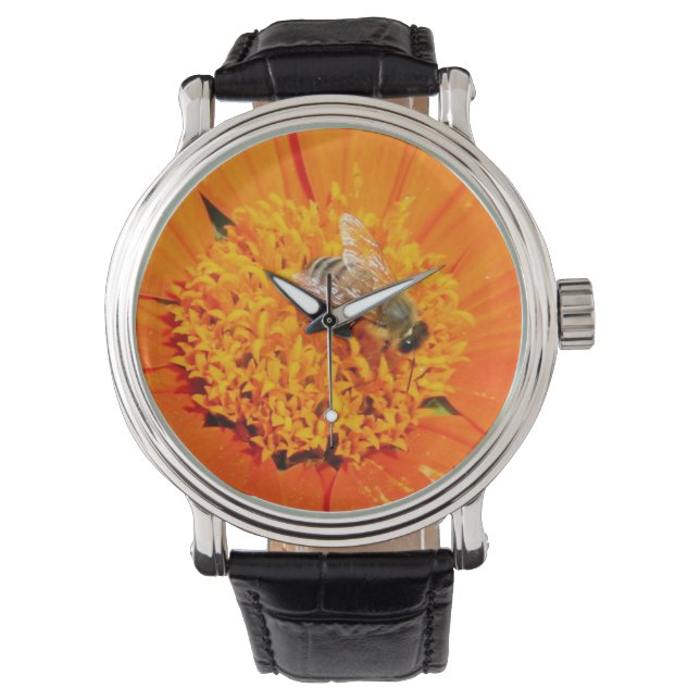 honeybee pollinating flower watch (Front)