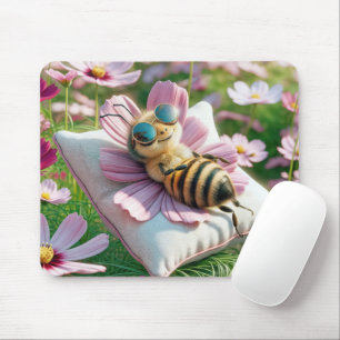 Honeybee Resting On a Pillow Mouse Pad