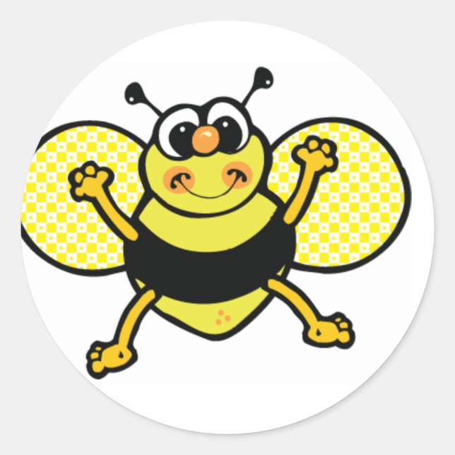 Honeybee round sticker (Front)