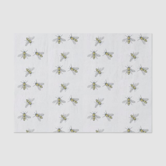Honeybee Swarm Bee Beekeeper Gift Tissue Paper (Front)