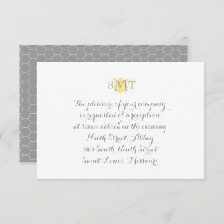 Honeybee Wedding Reception Card