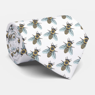 Honeybee (white) - Neck Tie