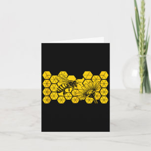 Honeybee wildflower save bee botanical nature eart card
